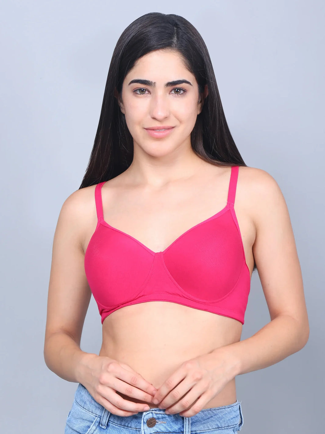 Bamboo Fabric Full Coverage Padded T-Shirt Bra – Soft, Comfortable, Eco-Friendly, and Supportive for All-Day Wear and Perfect Fit