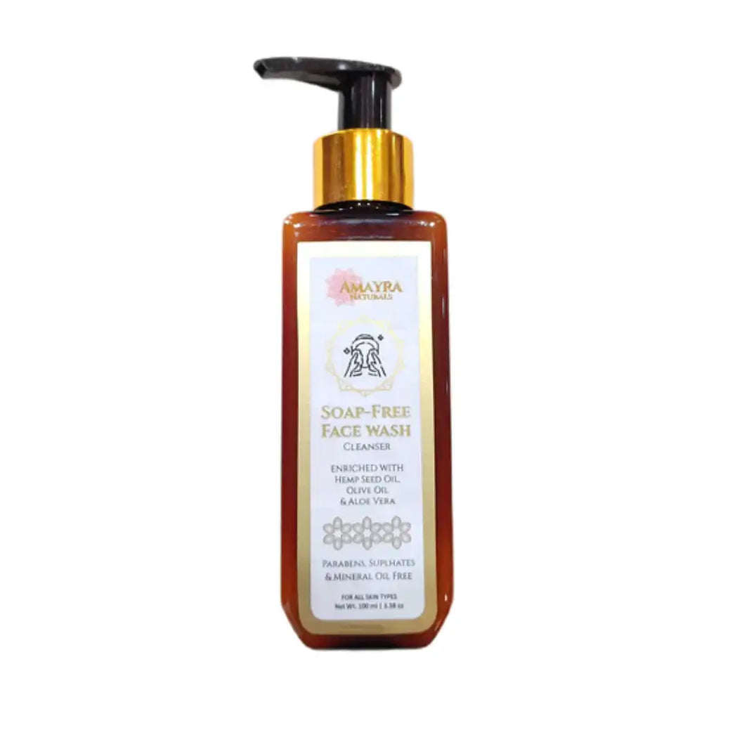 Soap-Free | Hemp & Aloe Face Wash Cleanser – 100ml by Amayra Naturals