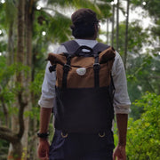 Best  Backpack | Pangolin Backpack- Camel Brown & Charcoal Black | Clan Earth | earthbased.in | 04