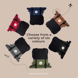 Best  Backpack | Pangolin Backpack- Camel Brown & Charcoal Black | Clan Earth | earthbased.in | 05