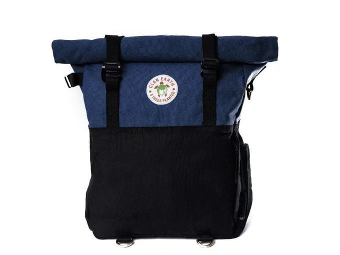 Best Backpack in India | Pangolin Backpack- Navy Blue & Charcoal Black | Clan Earth  | earthbased.in | 01