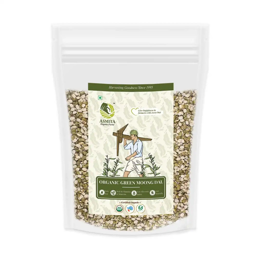 Organic Green Moong Dal - 500 gm