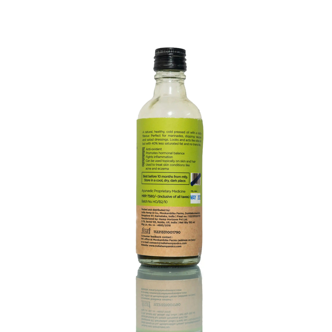 Best Hemp Seed Oil - 150ml- India Hemp & Co - Grocery-Earthbased.in-02