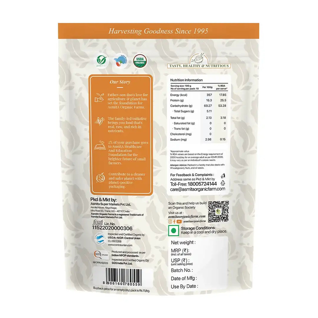 Organic Wheat Whole Khapli (Emmer) - 1Kg