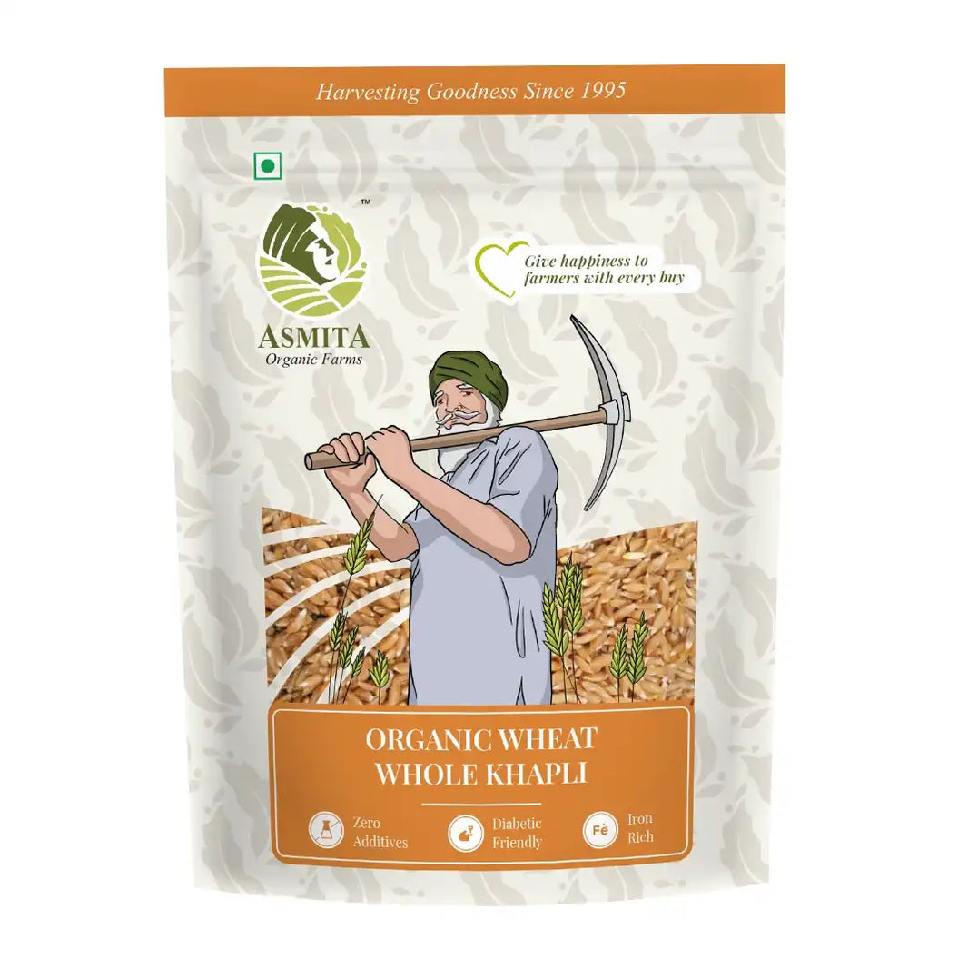 Organic Wheat Whole Khapli (Emmer) - 1Kg