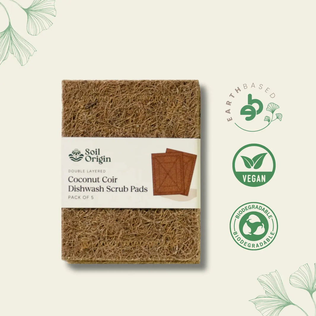 Coconut Coil Scrubber - Set of 5
