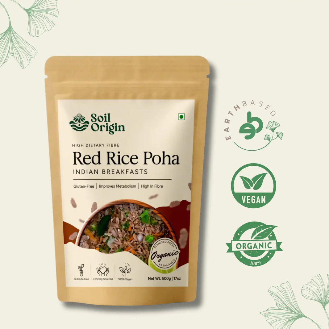 Red Rice Poha (Flakes) by Soil Origin