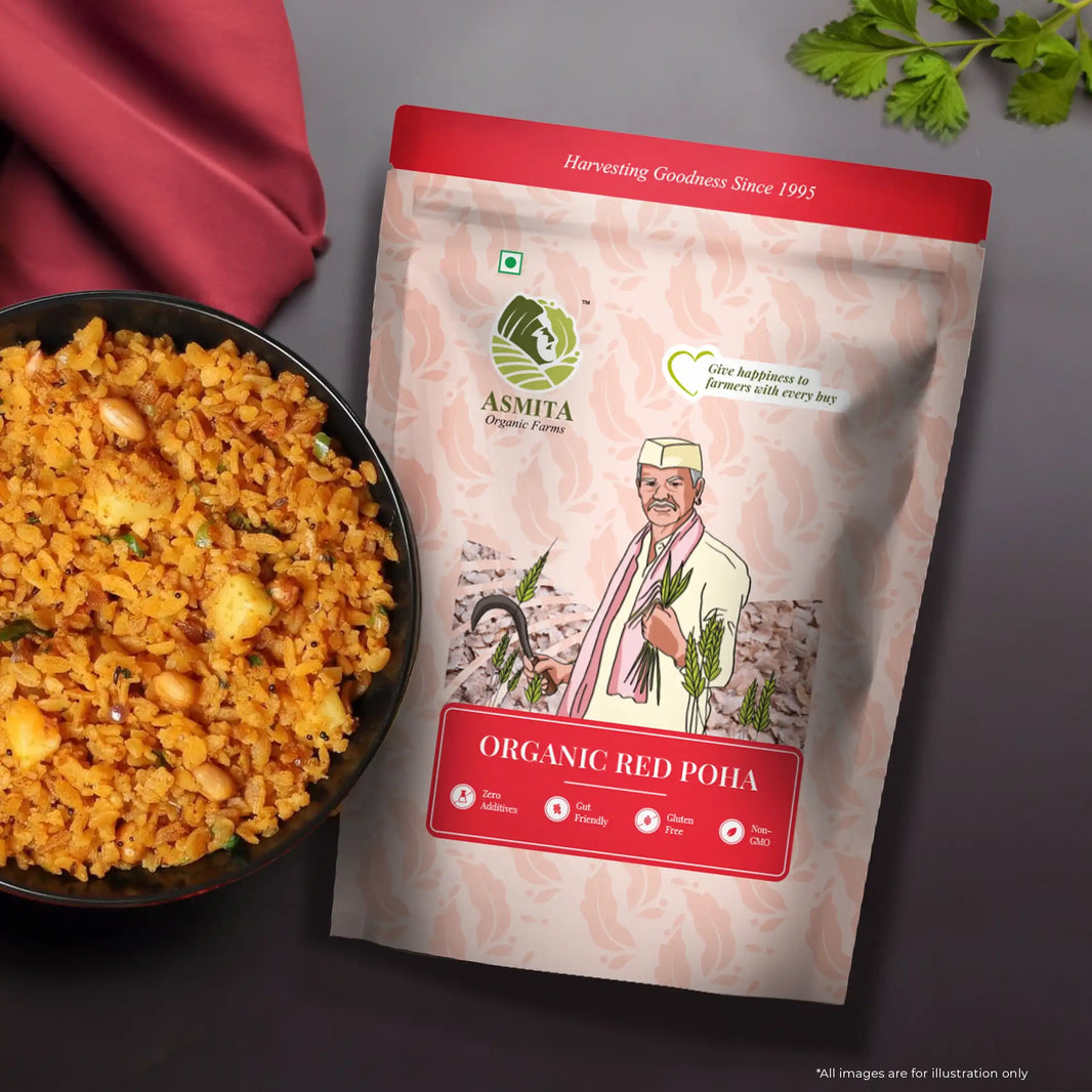 Organic Red Poha - 500g | Pack of 2