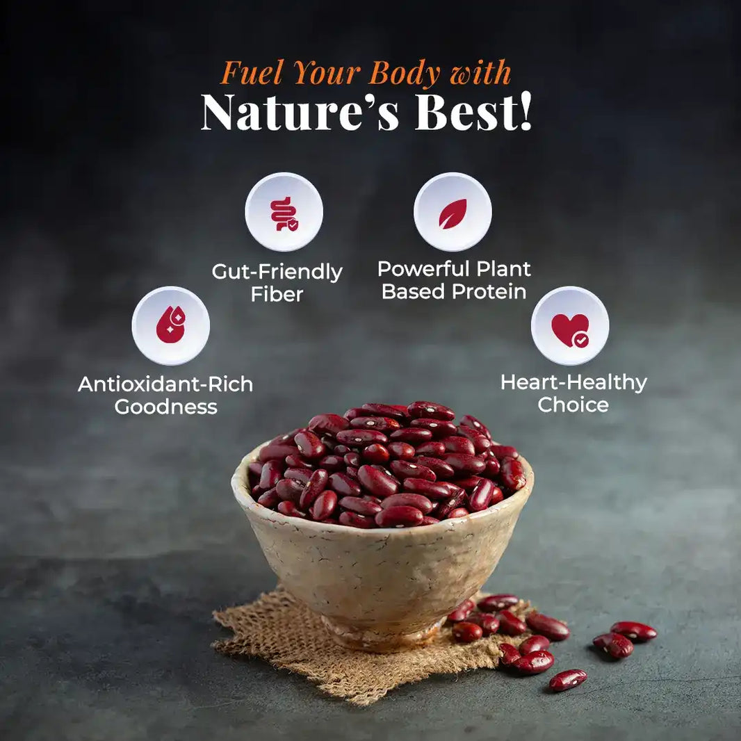 Organic Red Rajma | Red Kidney Beans - 500 gm