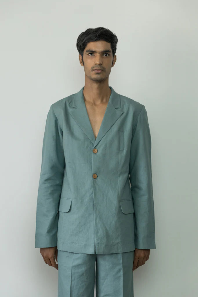 Best Vegan Clothing | SINGLE-BREASTED TAILORED BLAZER | Anushe Pirani | earthbased.in | 01
