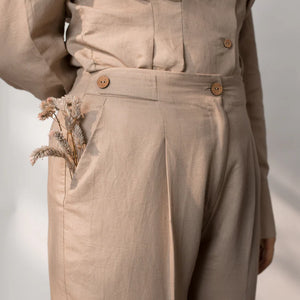 Best Vegan Clothing | Tailored Pleated Pants | earthbased.in | 05