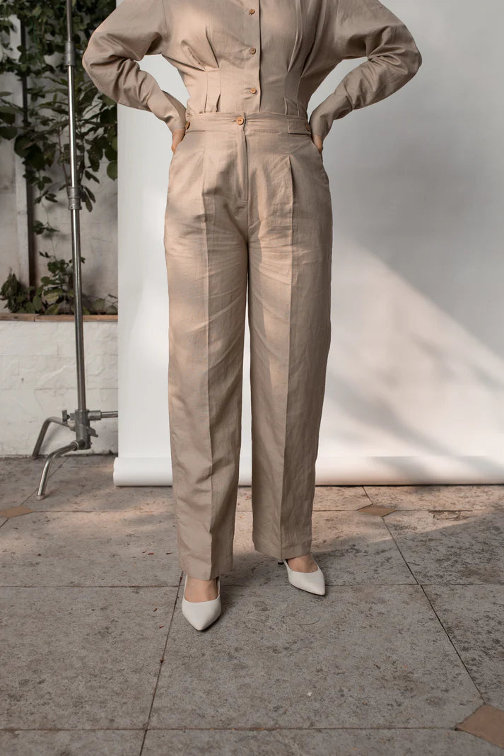 Best Vegan Clothing | Tailored Pleated Pants | earthbased.in | 06