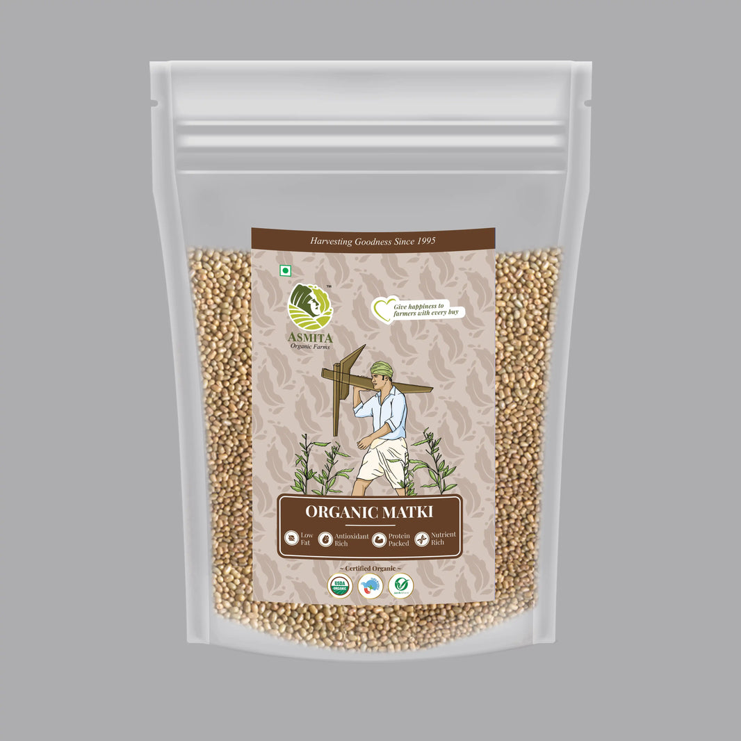 Organic Matki Whole - 500 gm