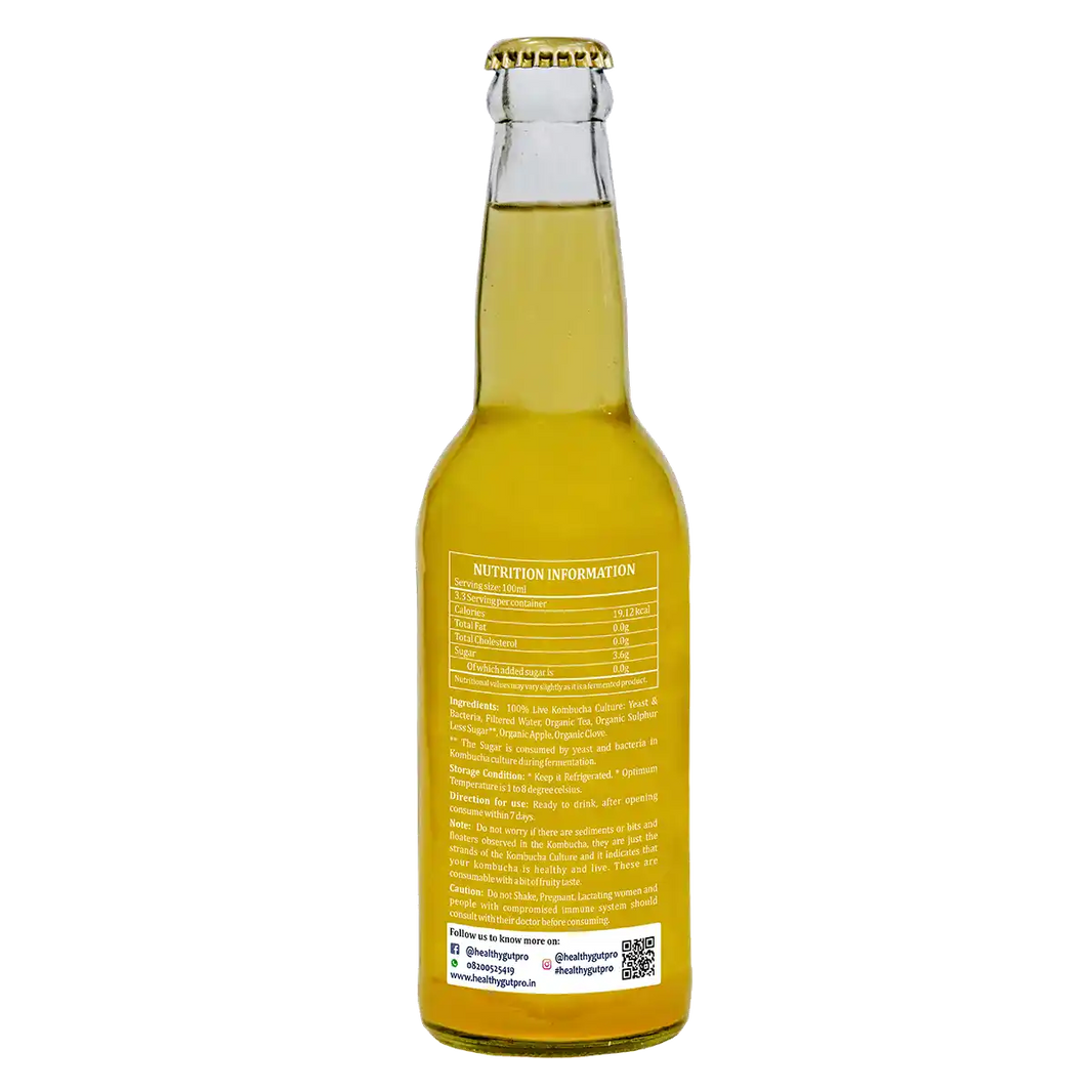 Healthy Gut Kombucha - Apple Clove 330ml Combo - Pack of 2