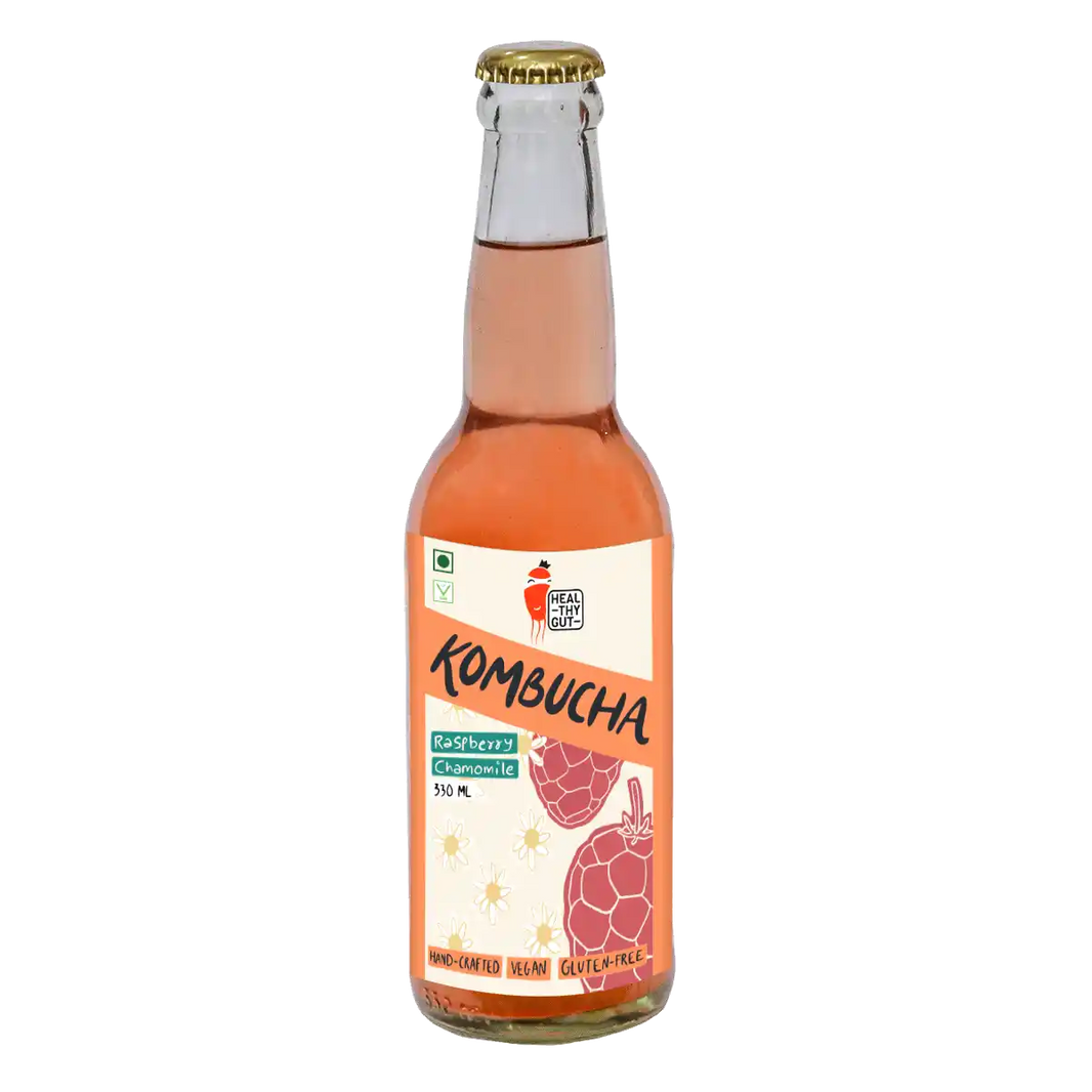 Healthy Gut Kombucha - Chamomile Raspberry 330ml Combo - Pack of 2