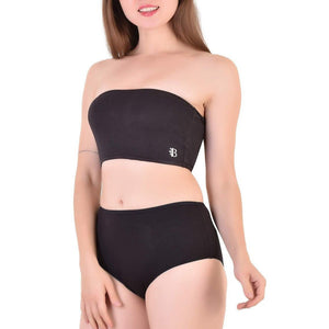 Bamboo Black Crop Tube Top