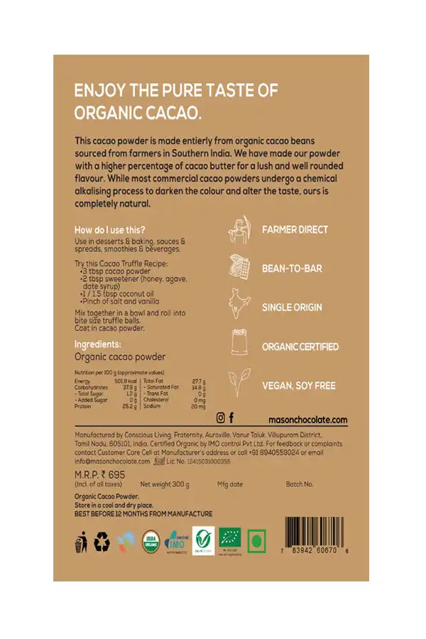 Cacao Powder by Mason & Co.