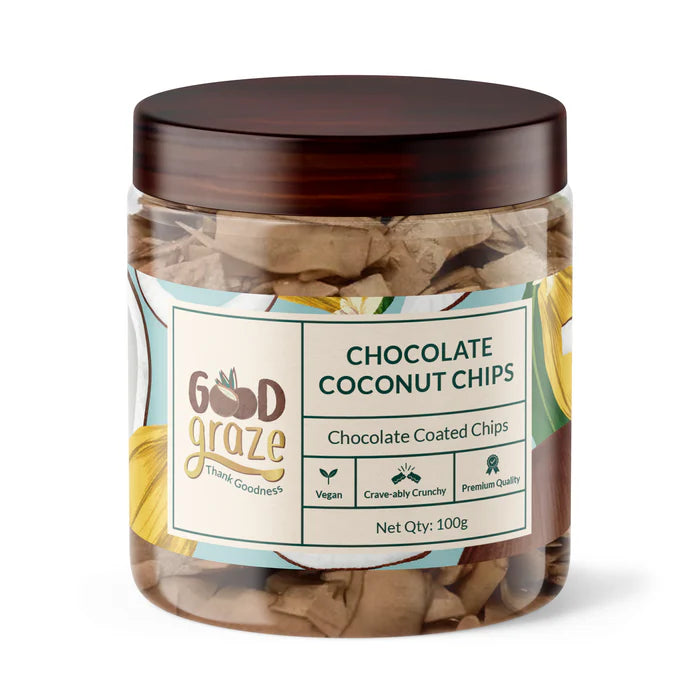 Good Graze Chocolate Coconut Chips • Pack of 2 • 200g