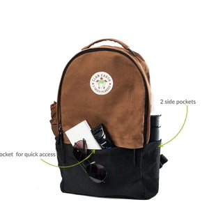 Clan Earth Amur Backpack- Navy Blue & Charcoal Black