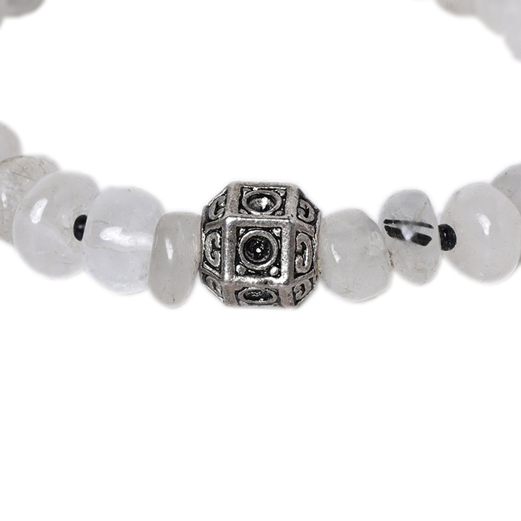 Elevate their Spirits with our Tourmalinated Healing Gemstone Bracelet - A Perfect Gift for Your Loved One to protect them from negative thought and emotion