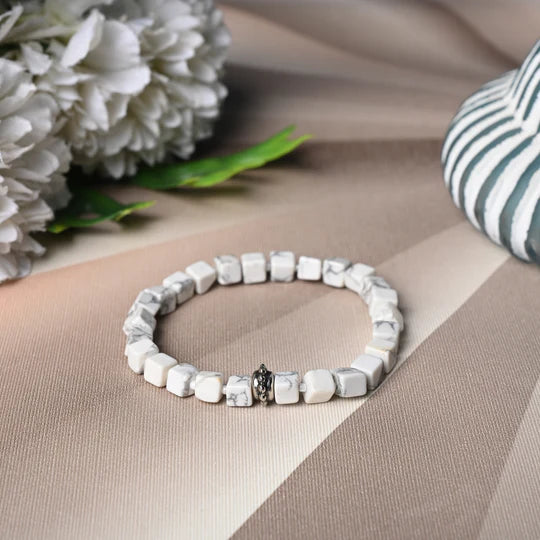 Nurture Wellness with our Howlite Healing Gemstone Bracelet - Unveiling Healing Benefits for Your Loved One