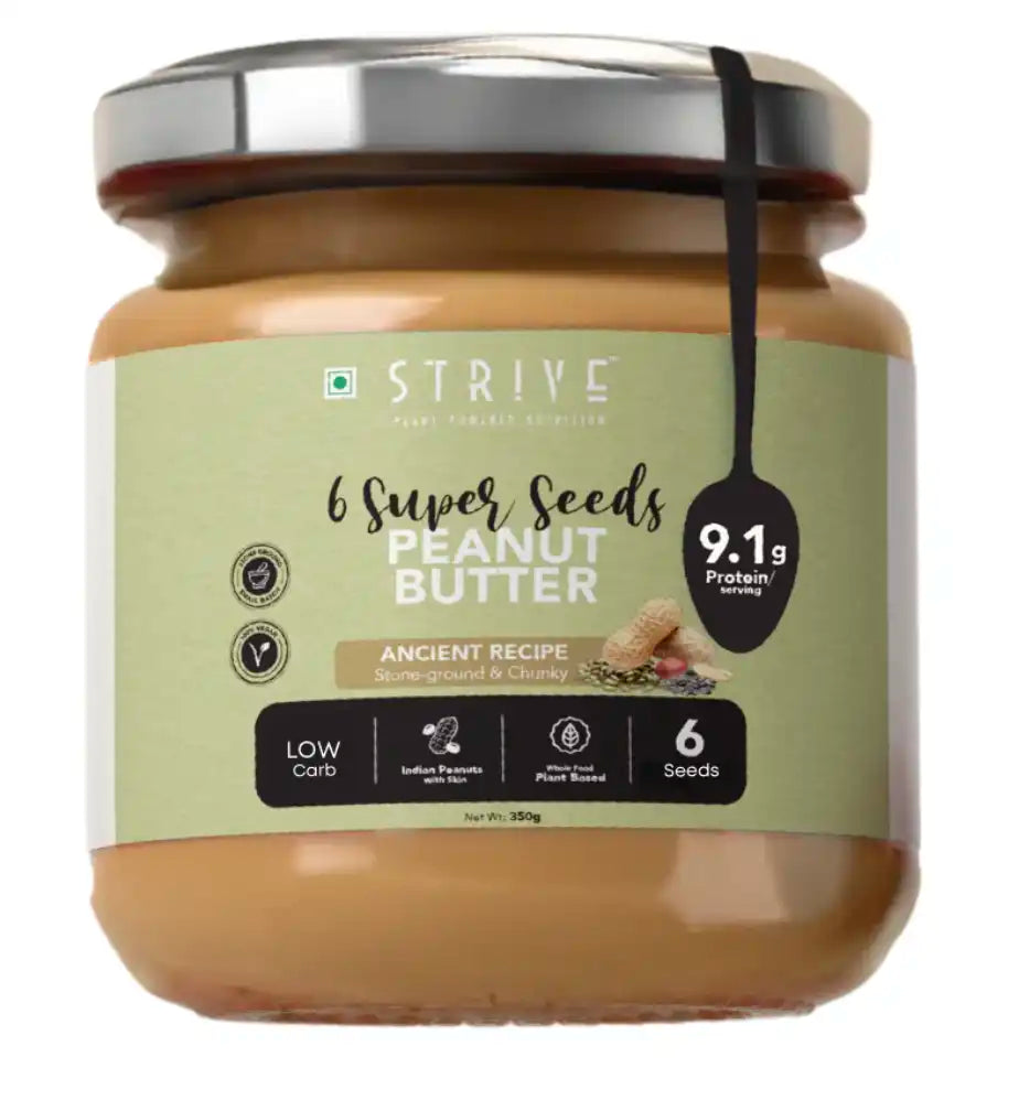 STRIVE - 5Spice hot Peanut chutney & STRIVE - 6 Super Seed Peanut Butter 200g