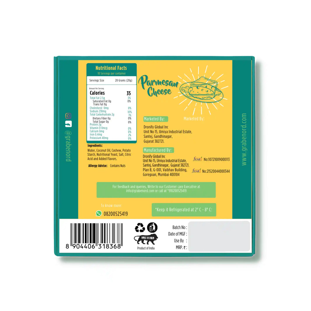 Grabenord Plant Based Parmesan Cheese 150g