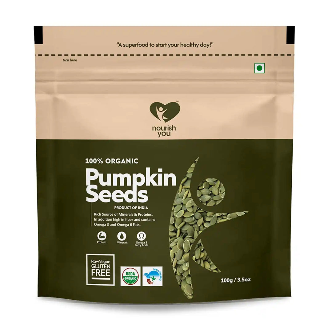 Nourish You ORGANIC RAW PUMPKIN SEEDS 100G