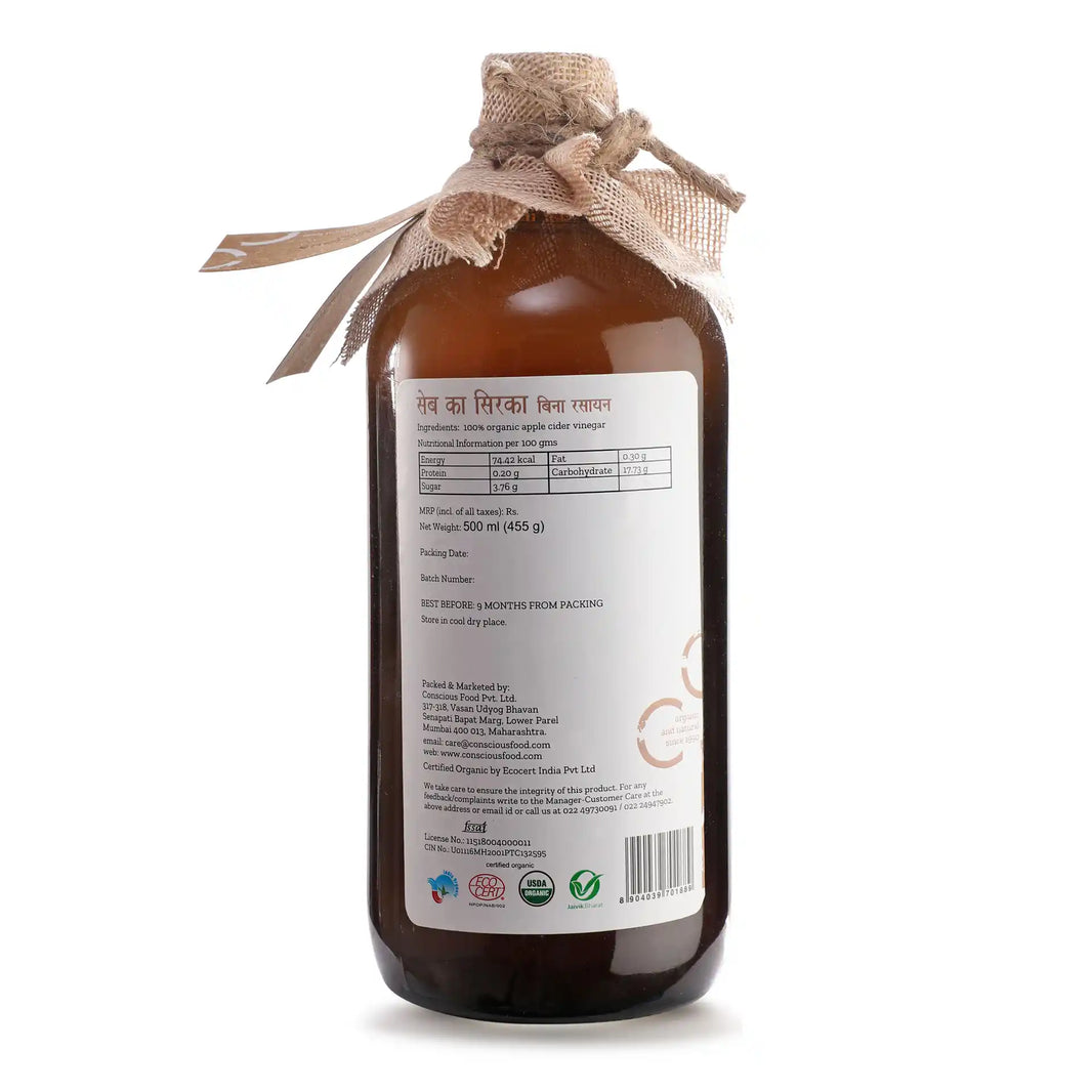 Conscious Food Apple Cider Vinegar 500l