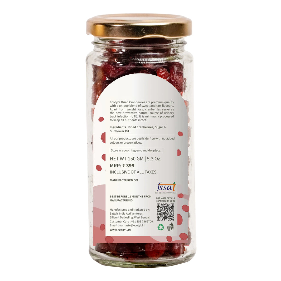 Natural Dried Cranberries | Ecotyl