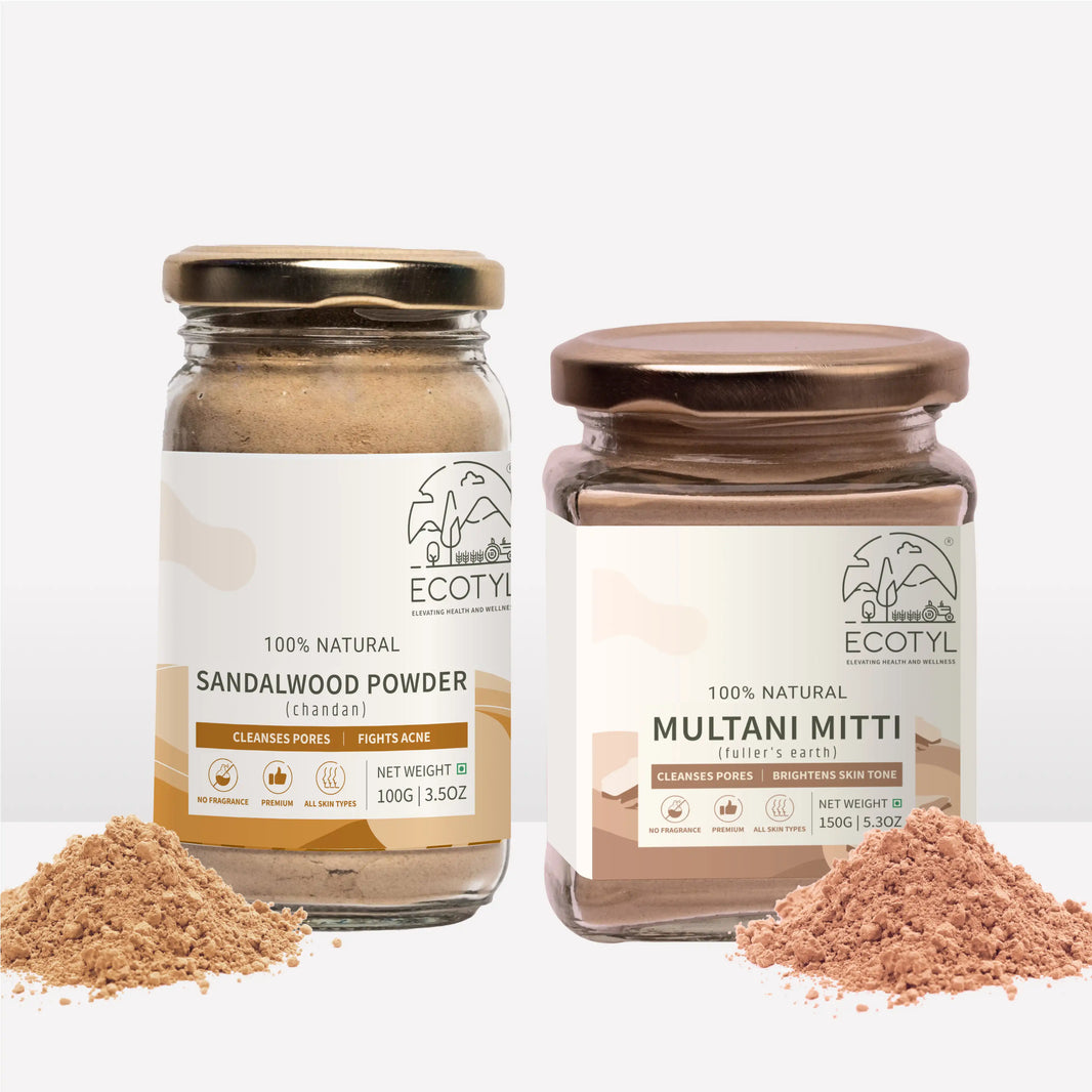 Skin Care Combo - Sandalwood Powder & Multani Mitti | Ecotyl