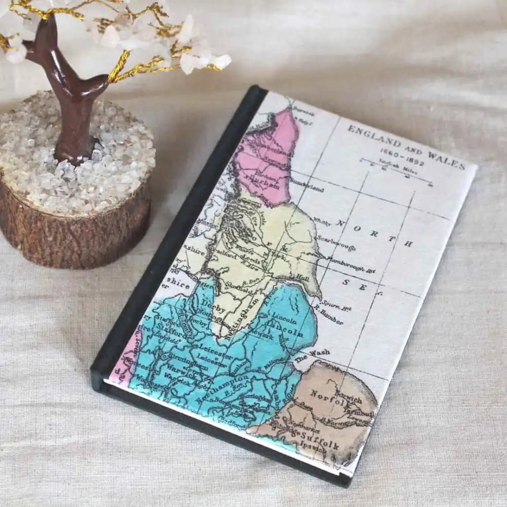 Hardcover _Recycled _Paper_ Journal _World _Map