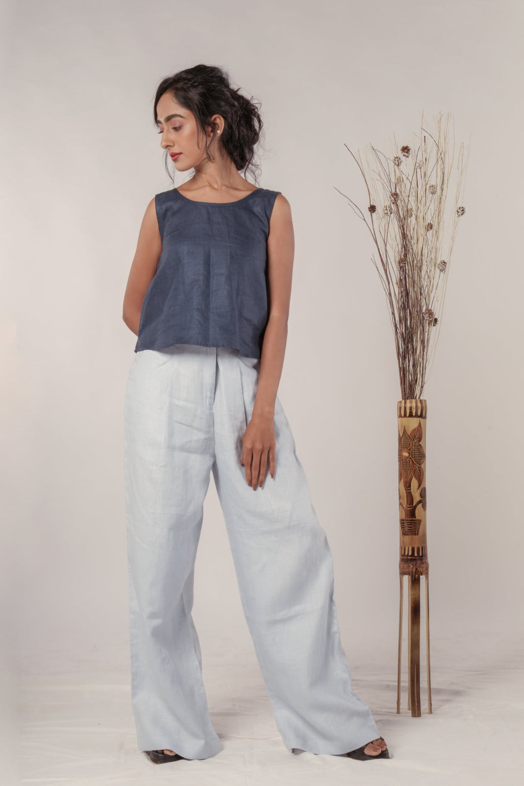 Hemp High-Waist Trousers