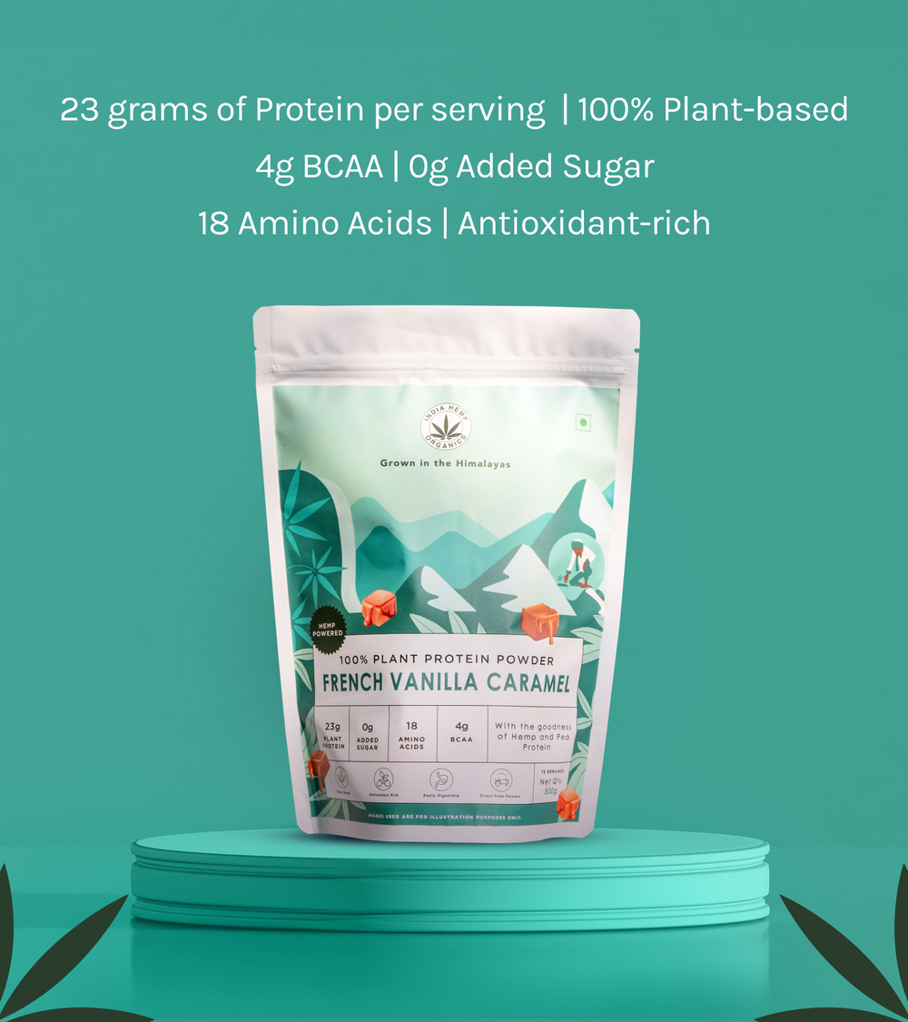 Hemp Protein - French Vanilla Caramel | earthbased.in | 02