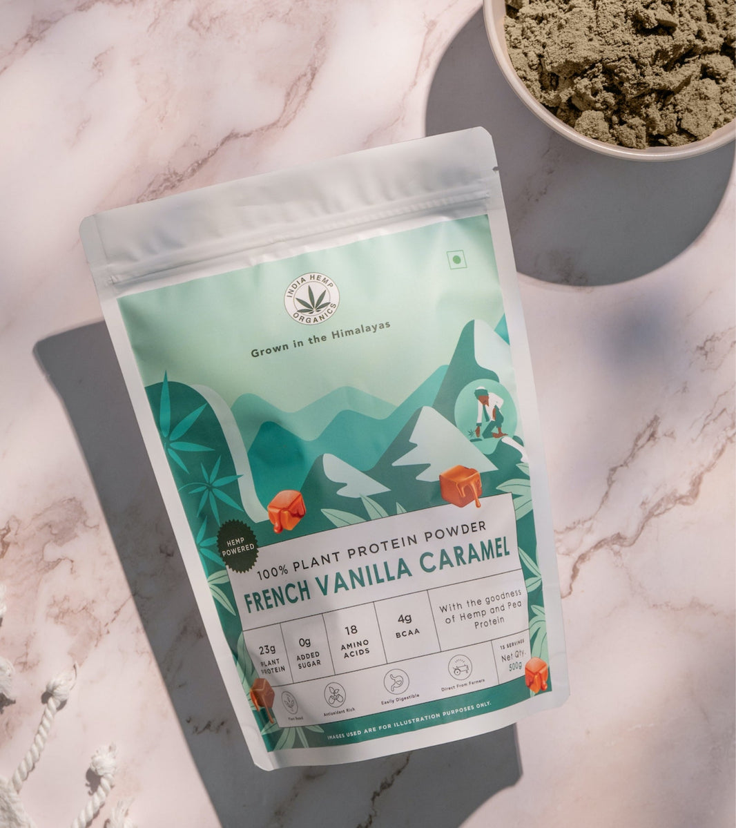 Hemp Protein - French Vanilla Caramel | earthbased.in | 03