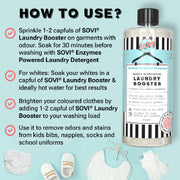 The Clean Laundry Edition, Super Saver - SOVI® Laundry Liquid Detergent 2 Liters | GET FREE: SOVI® Laundry Booster 500 gms (₹299) and SOVI® Stain Remover 275 ml (₹199), Pack of 3