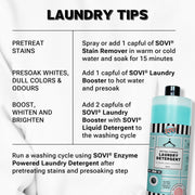 The Clean Laundry Edition, Super Saver - SOVI® Laundry Liquid Detergent 2 Liters | GET FREE: SOVI® Laundry Booster 500 gms (₹299) and SOVI® Stain Remover 275 ml (₹199), Pack of 3