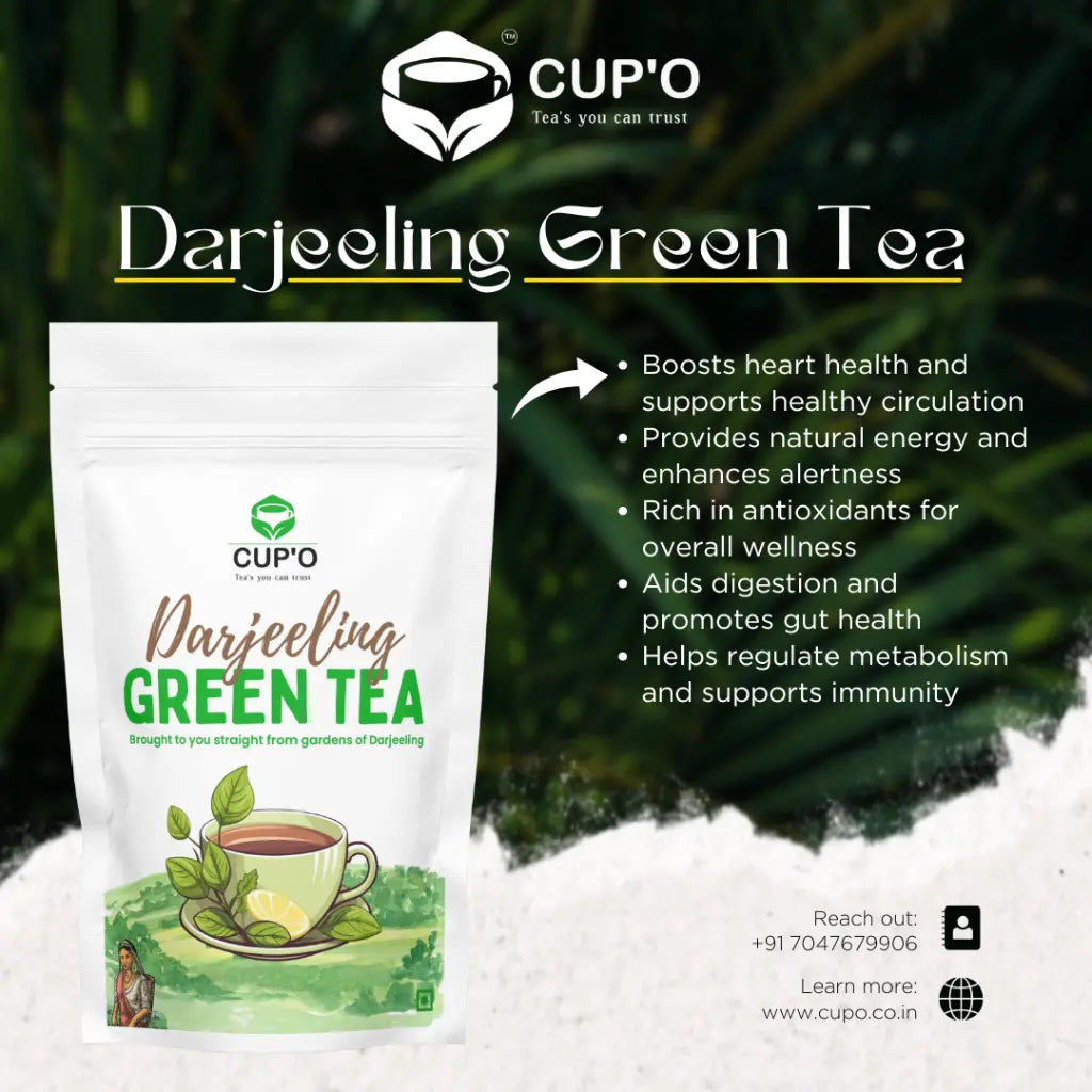 CUP'O (cupo) Darjeeling Green Tea | Garden fresh