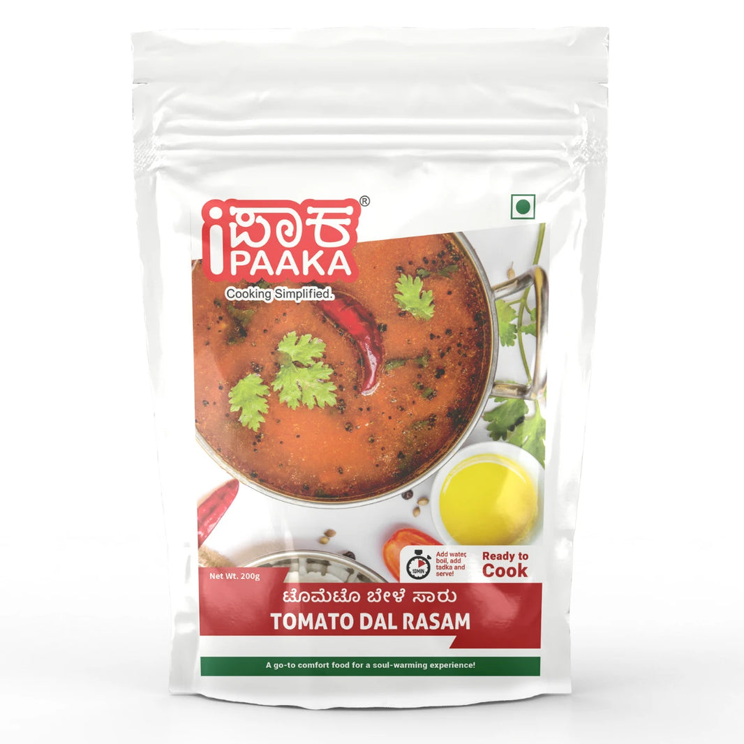 Tomato Dal Rasam by iPaaka, 200g, Freshly Ground Instant Mix, with Dal and Tomato, Instant Rasam, Preservative Free, Healthy, Just Like Home Made