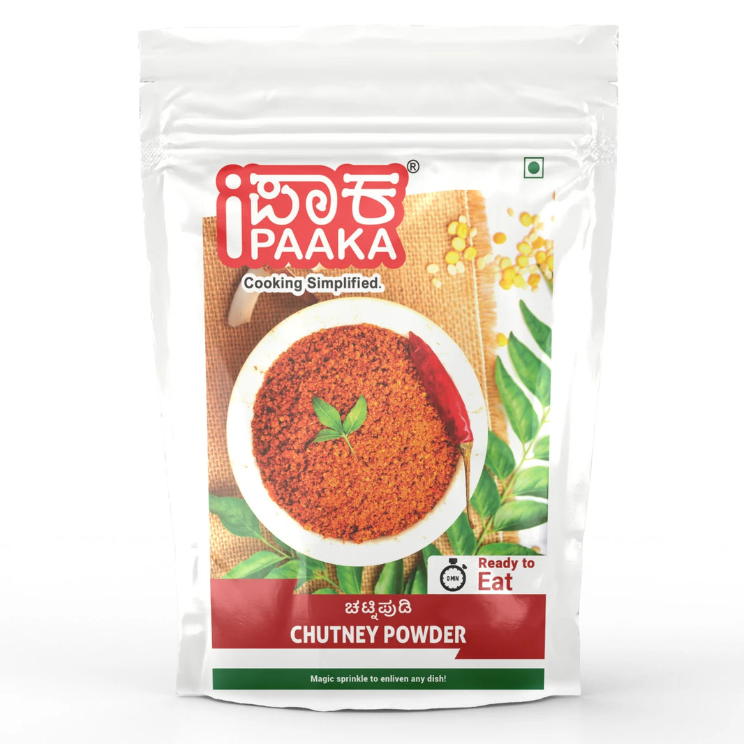 Chutney Powder by iPaaka, 200g, Ready to Eat, Rich in Protein, Authentic South Indian, Preservative Free, Healthy, Just Like Home Made