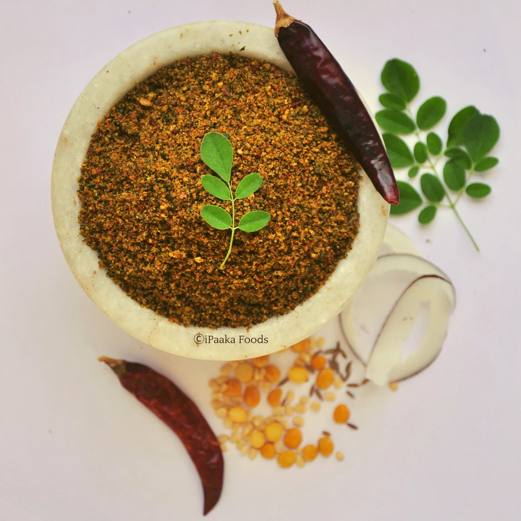 Moringa Chutney Powder by iPaaka, 200g, Ready to Eat, Rich in Antioxidant, Superfood, Authentic South Indian, Preservative Free, Healthy, Just Like Home Made