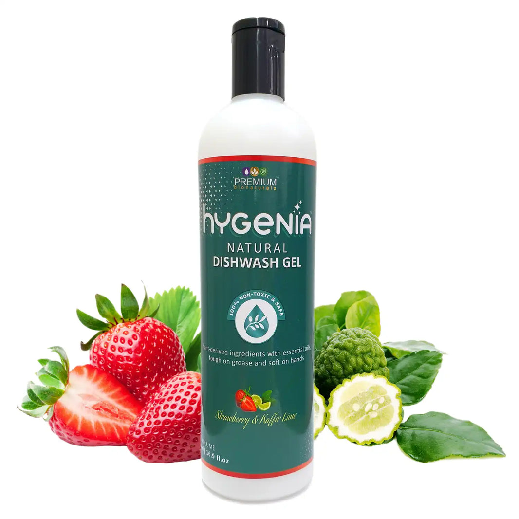 Hygenia Natural Dishwash Gel - Strawberry & Kaffir Lime 500ml