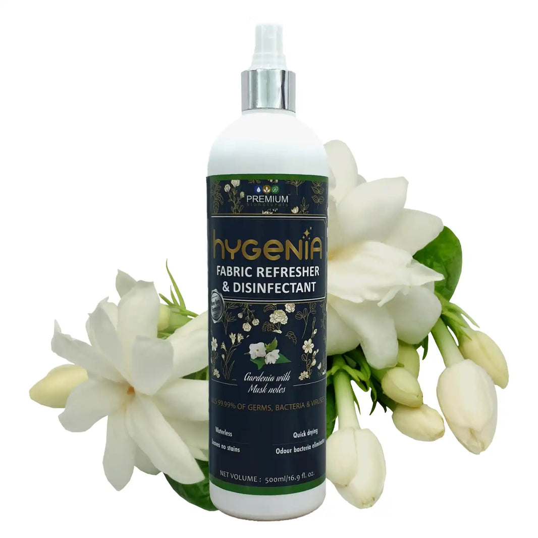 Hygenia Fabric Refresher & Disinfectant - Gardenia with Musk Notes 500ml