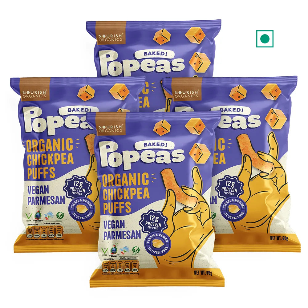 Nourish Organics Chickpea Puffs | VEGAN PARMESAN (Pack x4)_earthbased_113