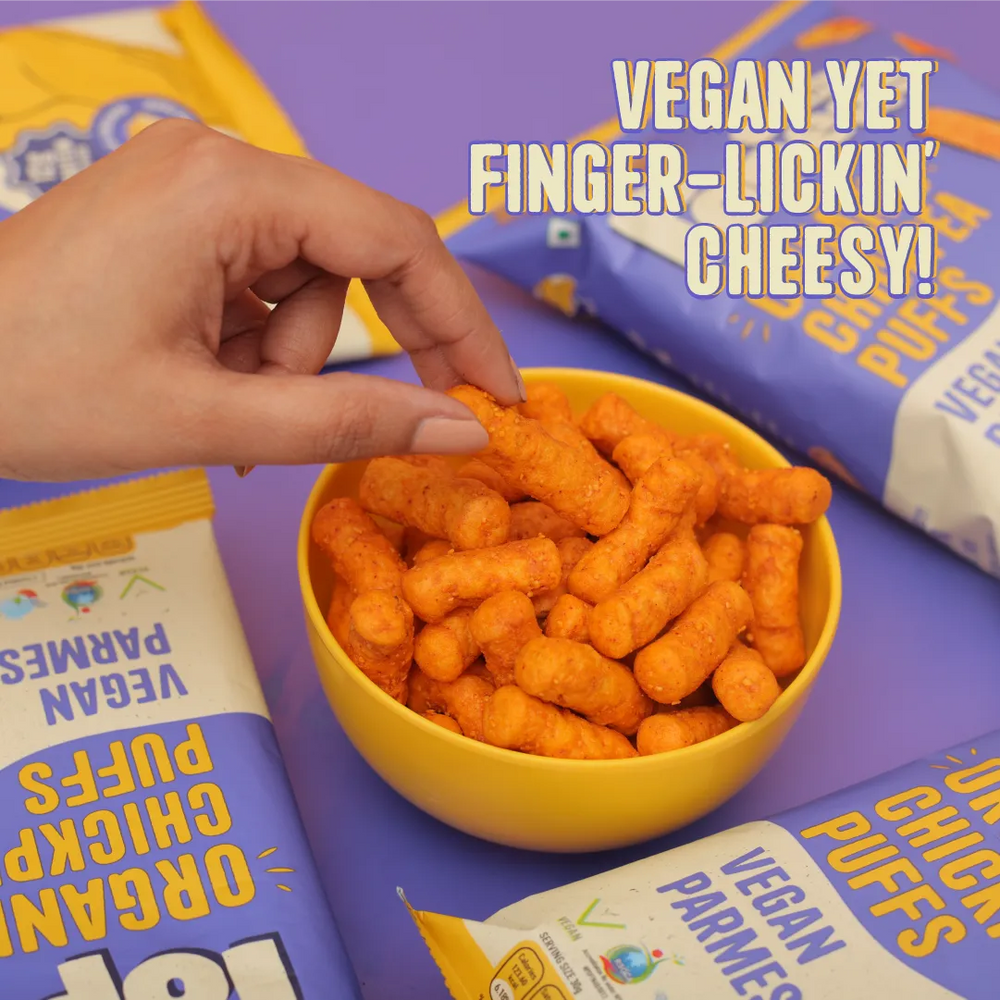 Nourish Organics Chickpea Puffs | VEGAN PARMESAN (Pack x4)_earthbased_116