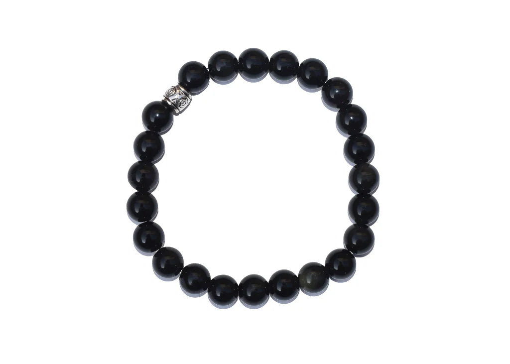 Original Certified Obsidian Bracelet For Balance and Emotional Wellbeing