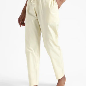 Organic Cotton & Natural Dyed_Apparel-Earthbased.in_Organic Cotton & Natural Dyed Womens Lemon Yellow Color Slim Fit Pants_03