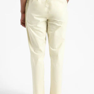 Organic Cotton & Natural Dyed_Apparel-Earthbased.in_Organic Cotton & Natural Dyed Womens Lemon Yellow Color Slim Fit Pants_05
