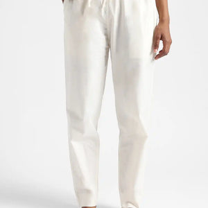 Organic_Cotton & Natural Dyed  Apparel-Earthbased.in_Womens Raw White Color Slim Fit Pants_01