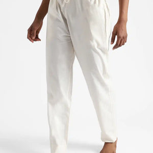 Organic_Cotton & Natural Dyed  Apparel-Earthbased.in_Womens Raw White Color Slim Fit Pants_03